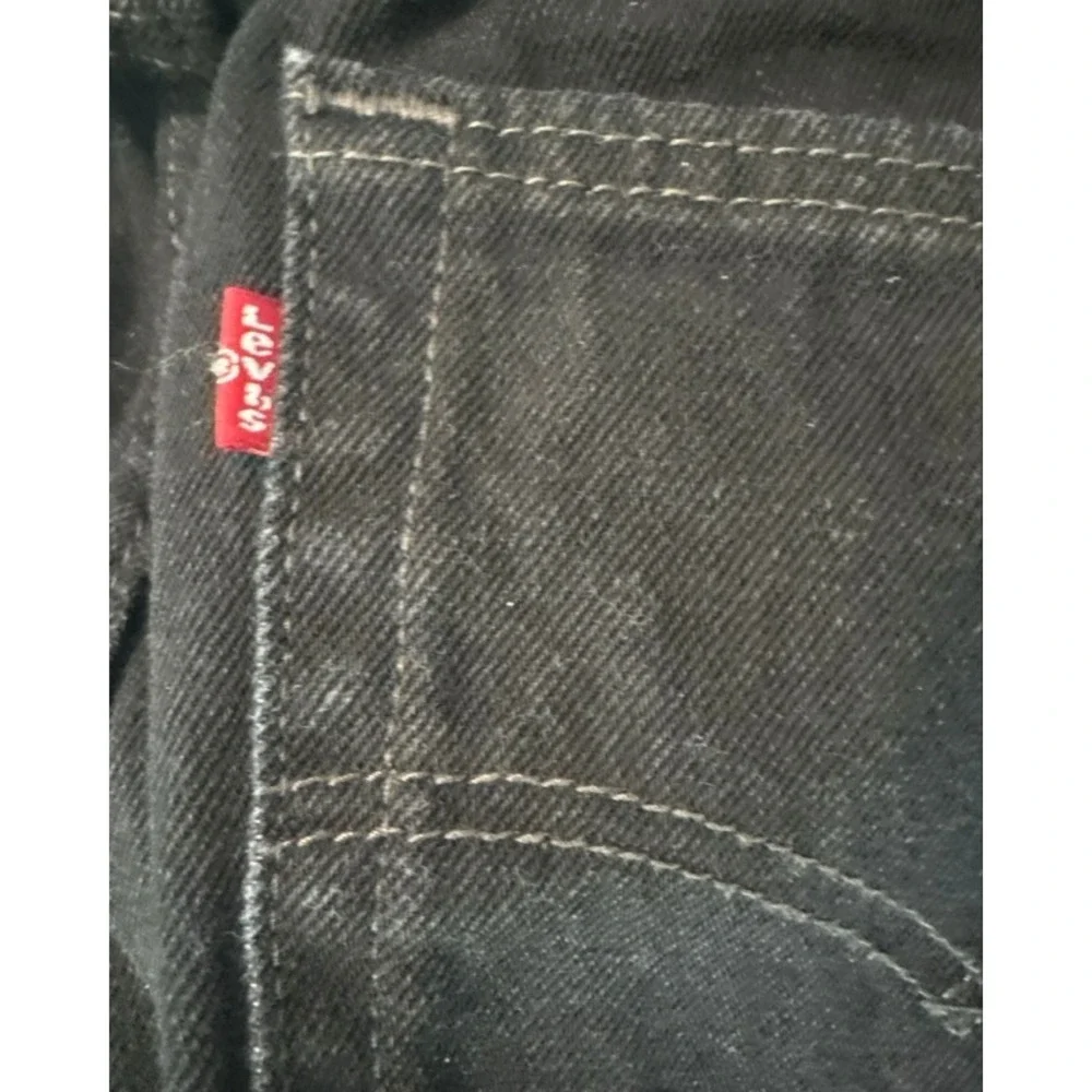 Levis 505‎ Regular Fit Black Denim Jeans Mens W38 L30 Straight Leg